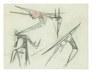 Wifredo Lam - Sans Titre (Oiseaux Et Femme Cheval)