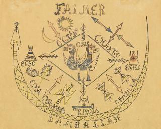 Wifredo Lam - Sans Titre (Yoruba Pantheon)