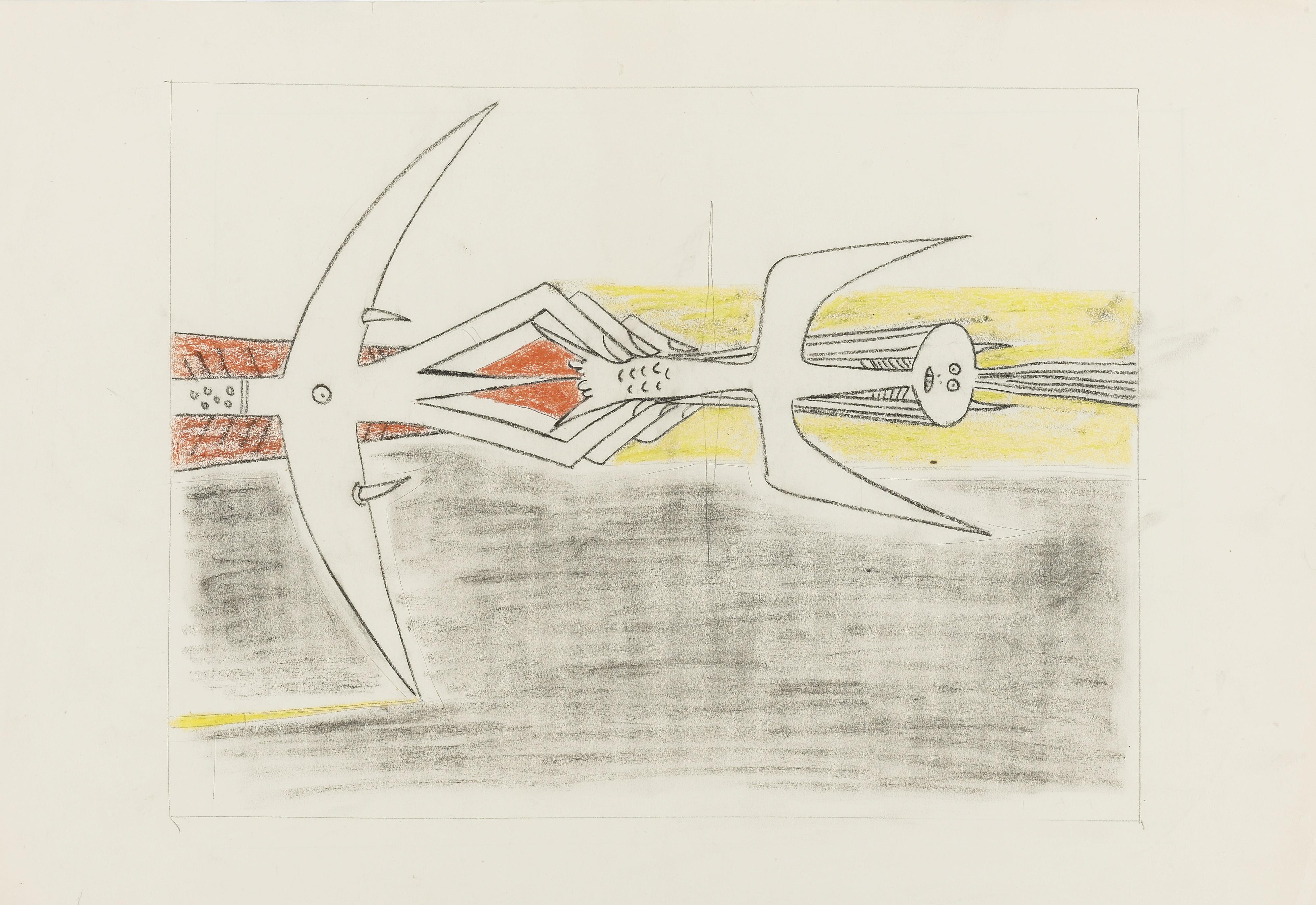 Wifredo Lam - Untitled, Double-Sided Drawing