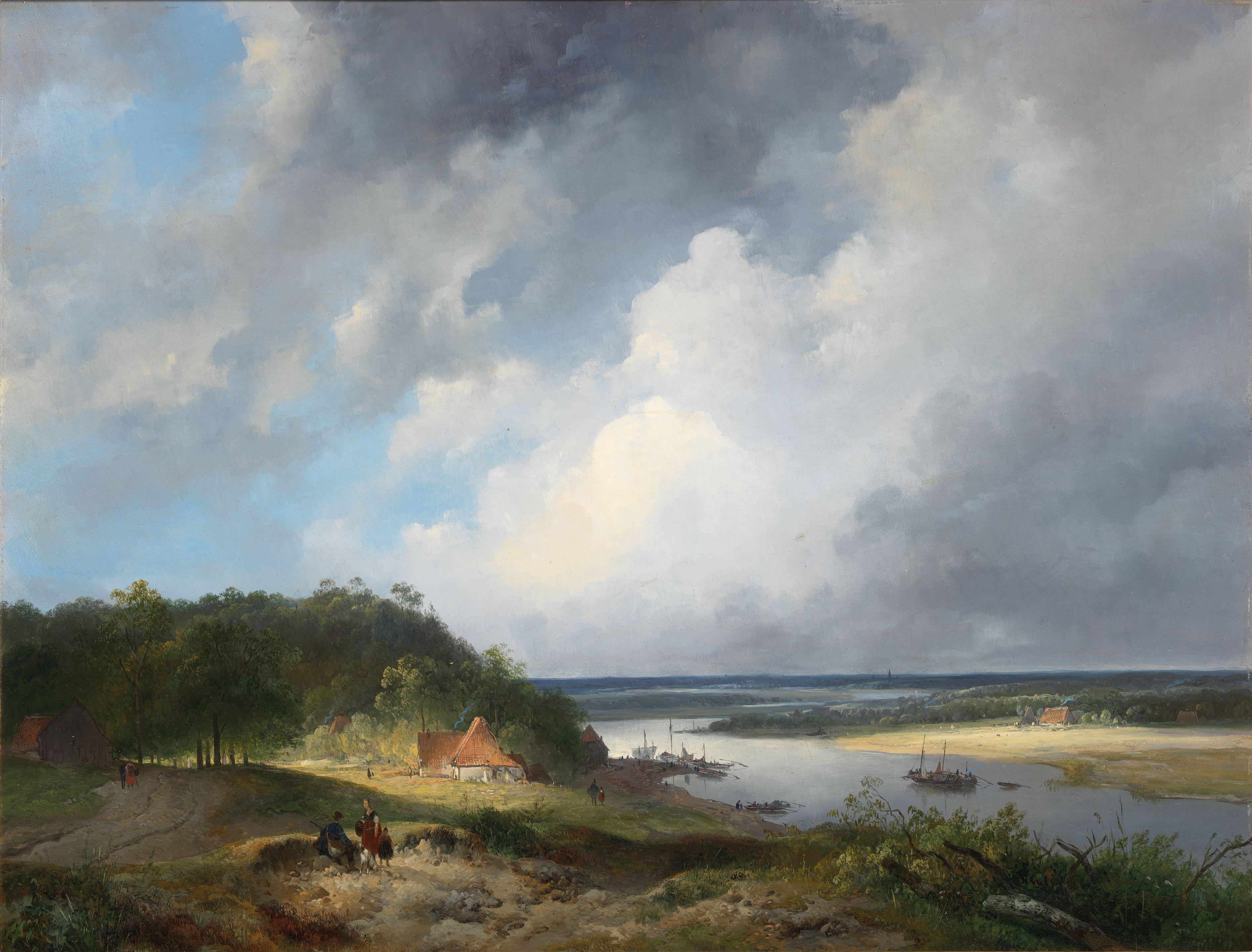 Wijnand Jan Joseph Nuyen - Extensive River Landscape