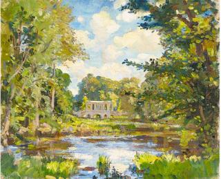 Wilfred Gabriel De Glehn, R.A. - The Palladian Bridge, Wilton Park, Wiltshire