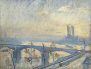 Wilfred Gabriel De Glehn, R.A. - The Thames at Cheyne Walk