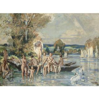 Wilfred Gabriel de Glehn - A Swim In The Pond