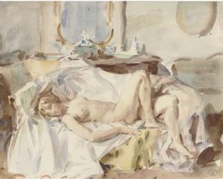 Wilfred Gabriel de Glehn - Model at Cheyne Walk