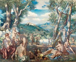 Wilfred Gabrield de Glehn, R.A. - L\'Age d\'Or: a decoration.