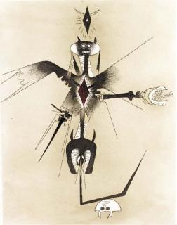 Wilfredo Lam - Andre Pieyre de Mandiargues, Croiseur Noir, Paroles Peintes, Paris, 1972 (T & R. 7101 - 7106)