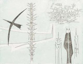 Wilfredo Lam - Le Rempart de brindilles: two plates