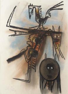 Wilfredo Lam - Oiseau bleu