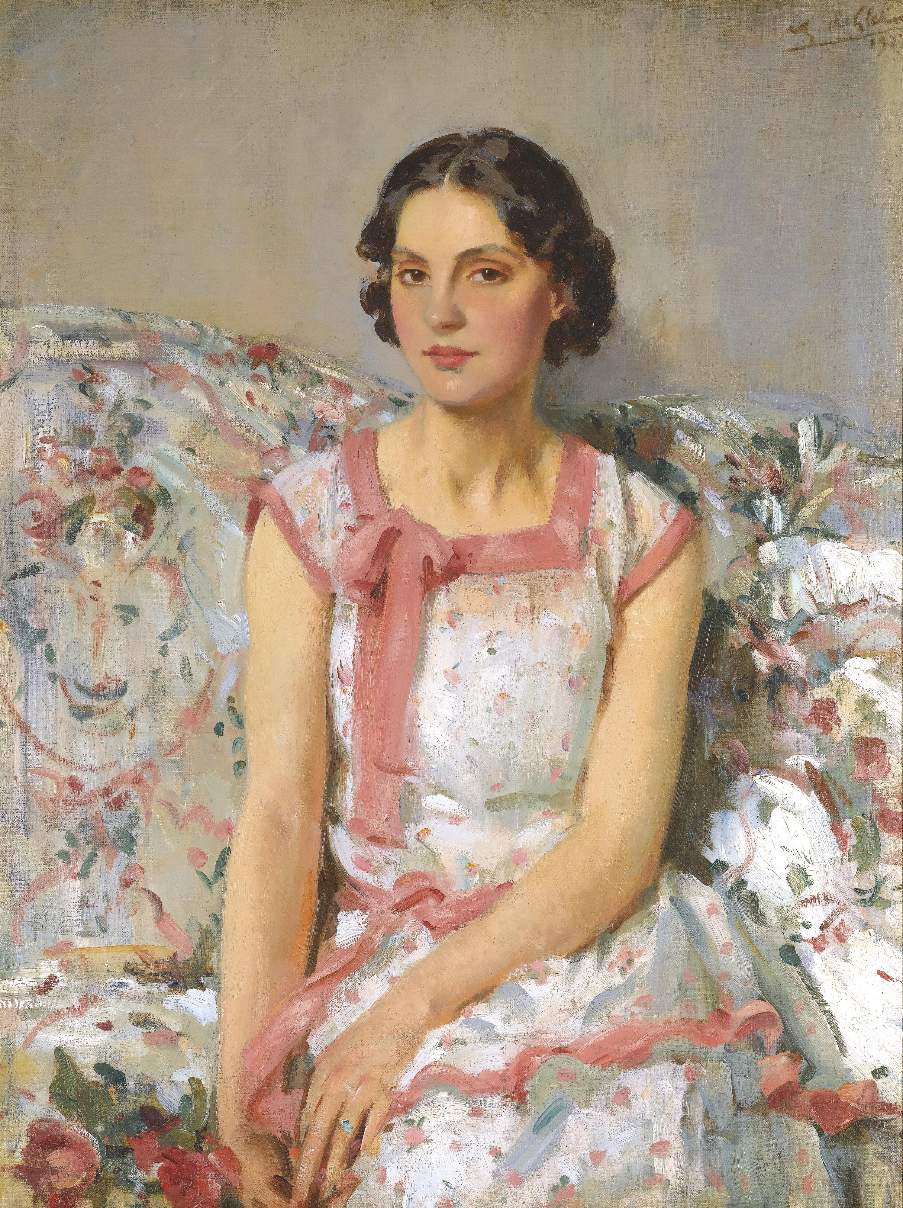 Wilfrid Gabriel De Glehn, R.A. - Portrait Of Clare Collins
