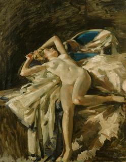 Wilfrid Gabriel de Glehn, R.A. - Reclining Nude