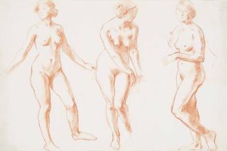 Wilfrid Gabriel de Glehn, R.A. - Standing Female Nude, In Three Positions