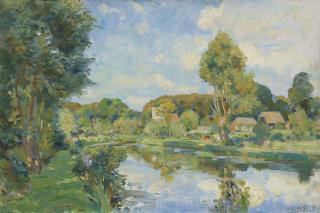 Wilfrid Gabriel De Glehn, R.A. - The Avon, near Great Dunsford
