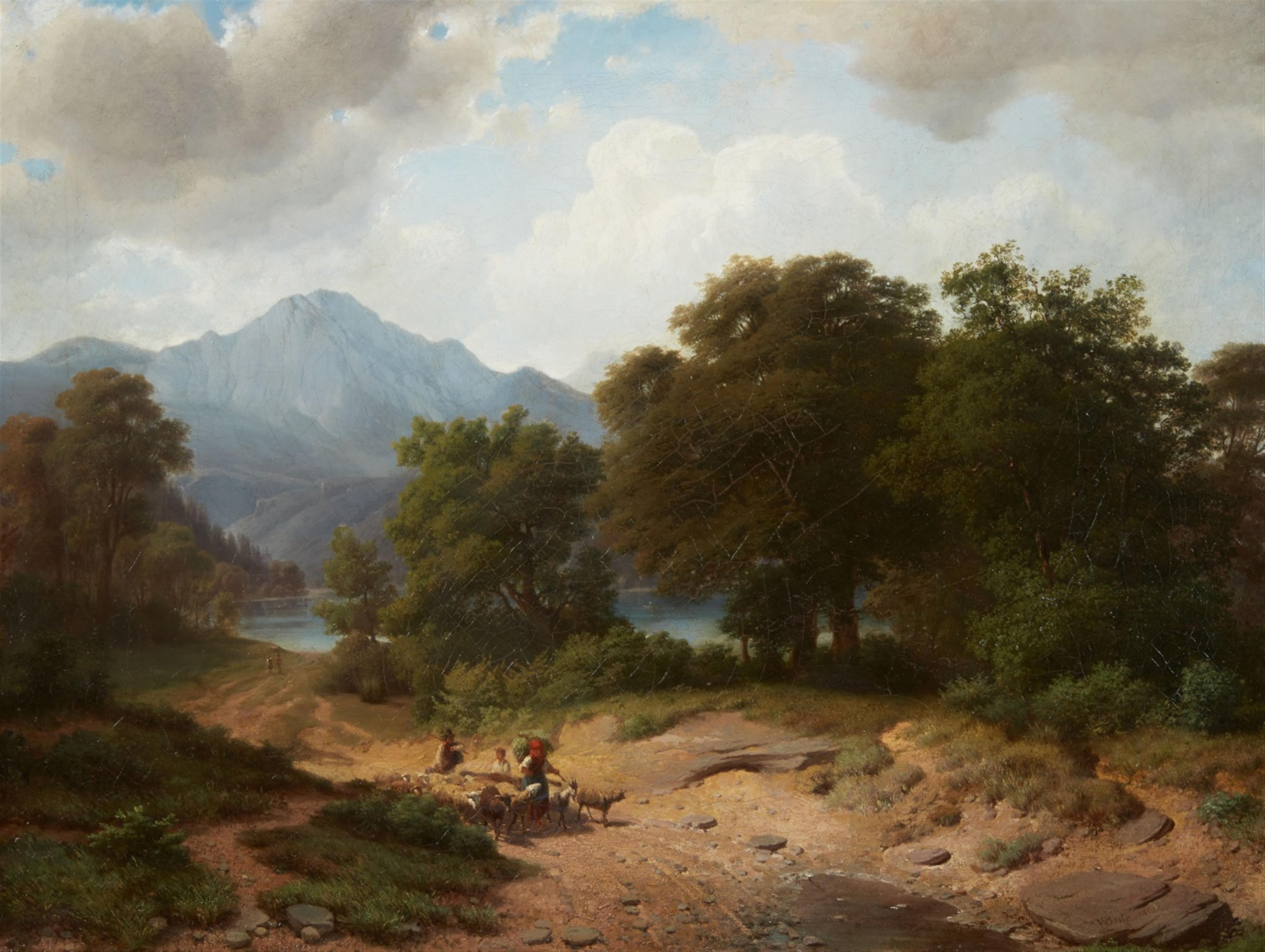 Wilhelm Bode - Weite Berglandschaft mit Hirten