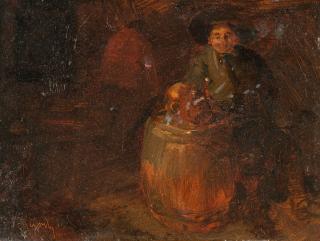 Wilhelm Busch - Bauer am Bierfass