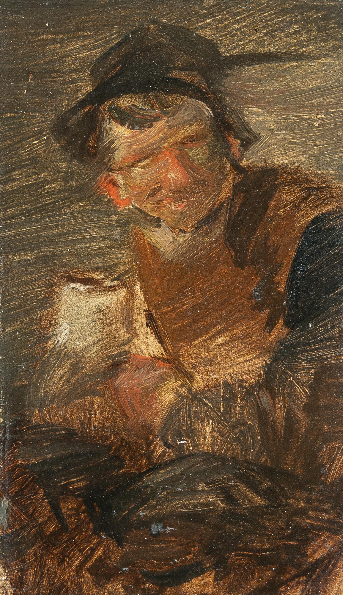 Wilhelm Busch - Bauer mit Humpenglas