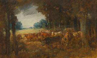 Wilhelm Busch - Kühe vor dem Wald