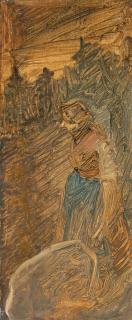 Wilhelm Busch - Stehende Bäuerin mit rotem Halstuch