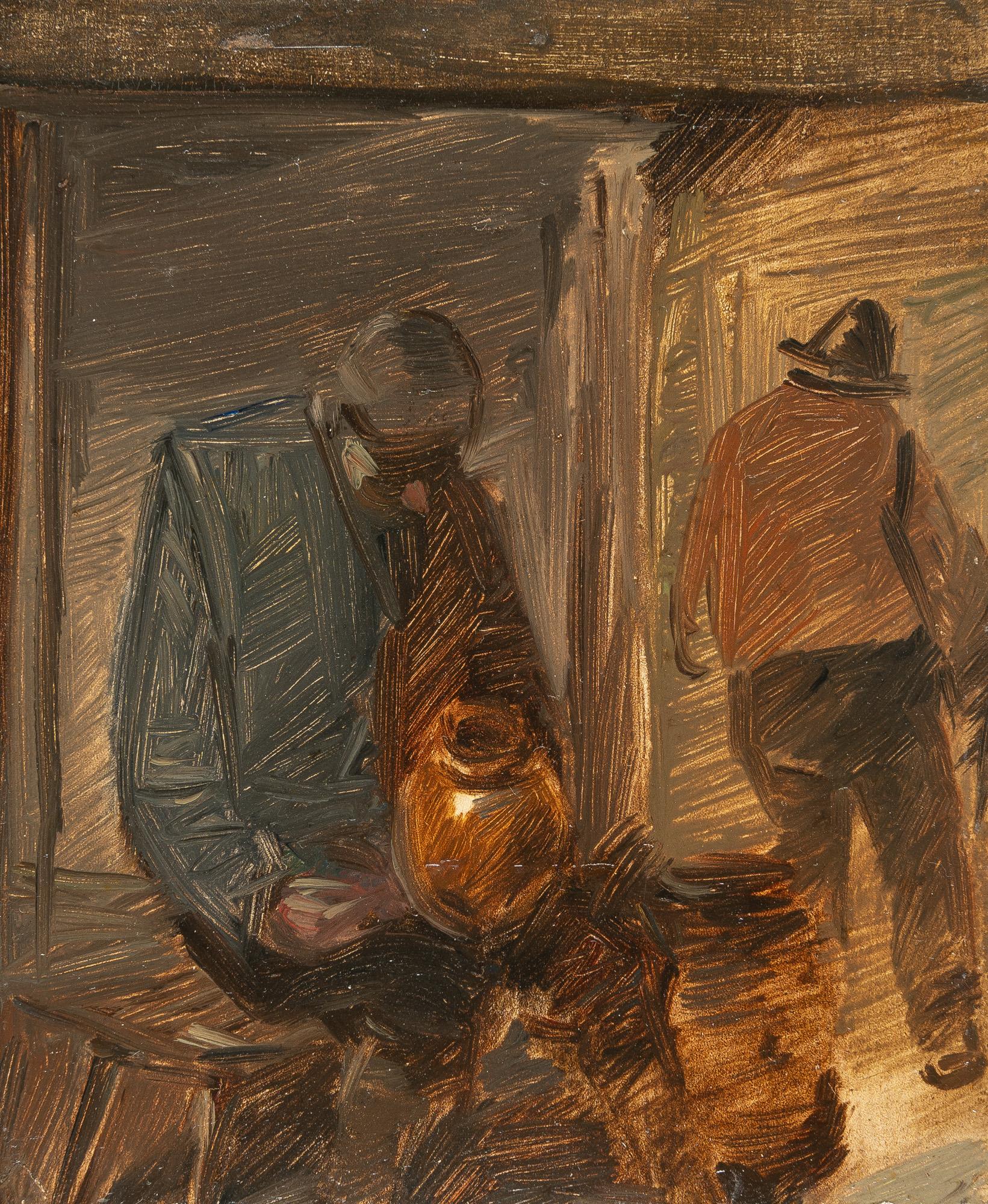 Wilhelm Busch - Studie zweier betrunkener Bauern