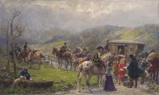 Wilhelm Carl Räuber - Rast Auf Reisen: A Pause From The Journey