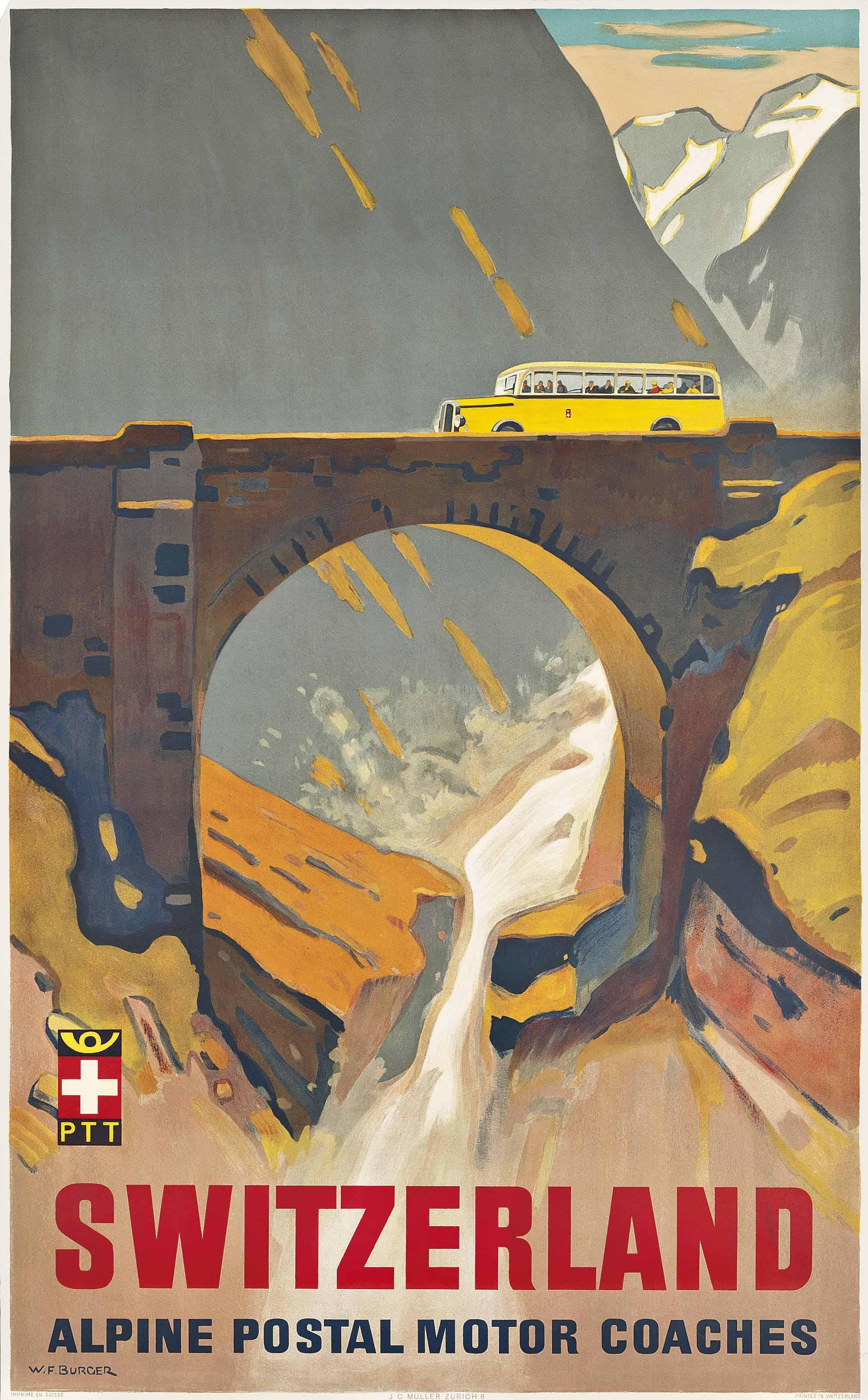 Wilhelm Friedrich Burger - Switzerland, Alpine Postal Motor Coaches