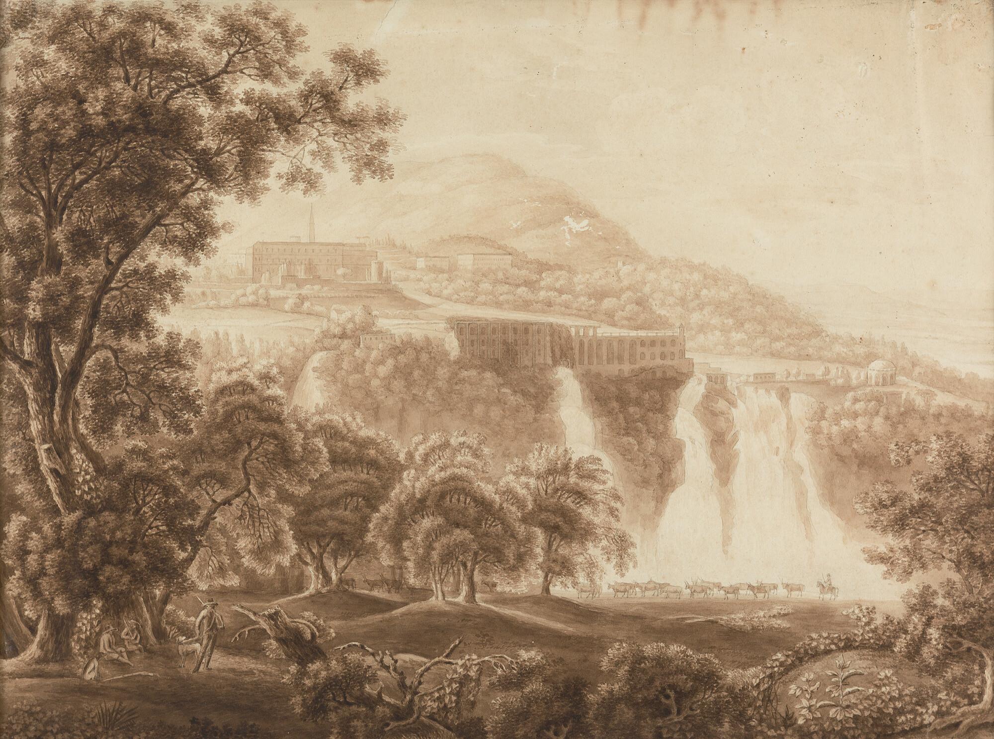 Wilhelm Friedrich Gmelin - Ansicht der kleinen Kaskaden in Tivoli.