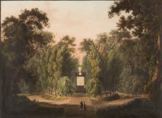 Wilhelm Friedrich Gmelin - Gessners Denkmal auf dem Schützenplatz zu Zürich, nach Wüest.