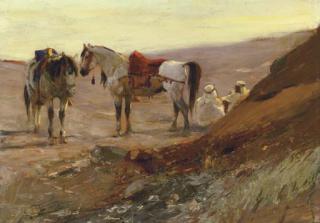 Wilhelm Friedrich Kuhnert - A Halt in the Desert