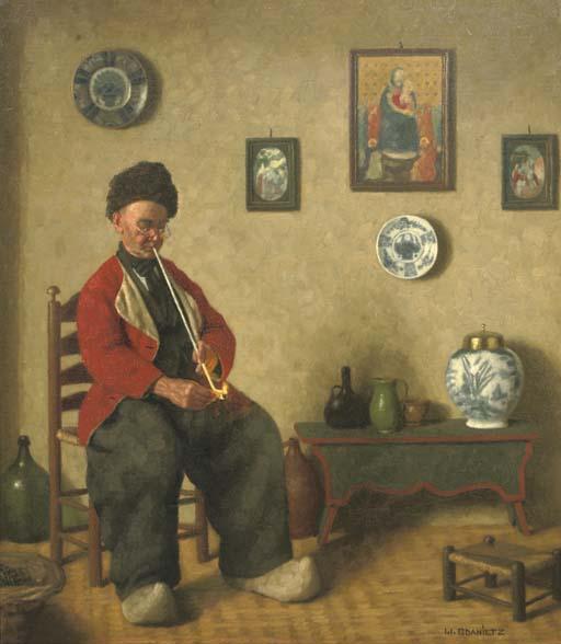 Wilhelm Gdanietz - In A Volendam Interior
