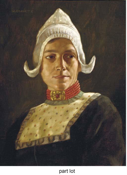 Wilhelm Gdanietz - Portrait of A Volendam Fisherman; And A Portrait of A Volendam Girl