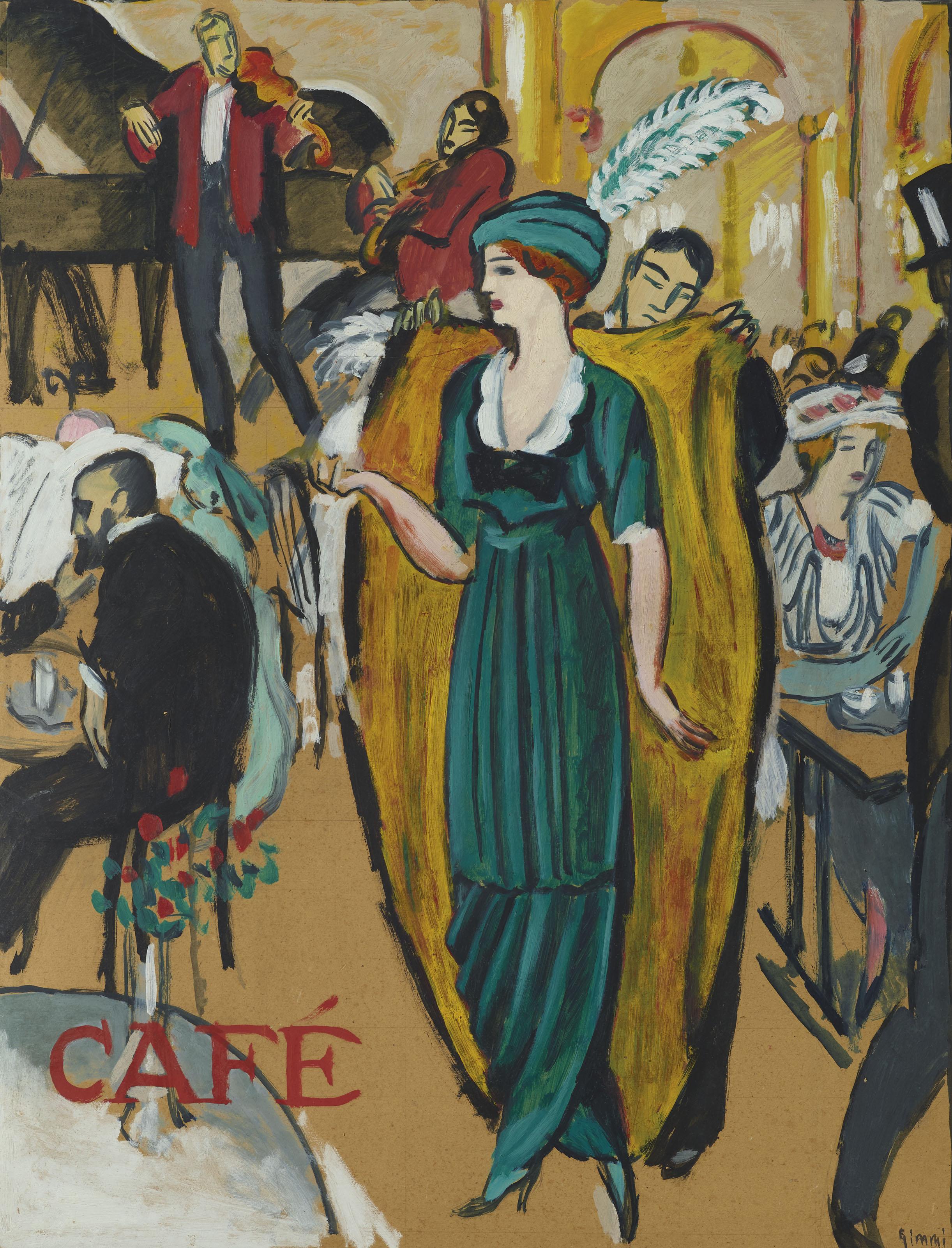 Wilhelm Gimmi - Café (Entwurf für ein Plakat)