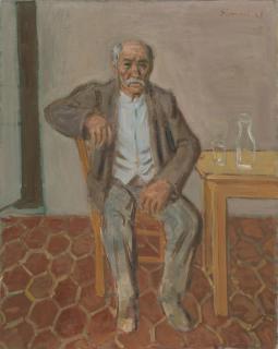 Wilhelm Gimmi - Vieil Homme Assis À Table, 1948 Old Man Sitting At A Table, 1948