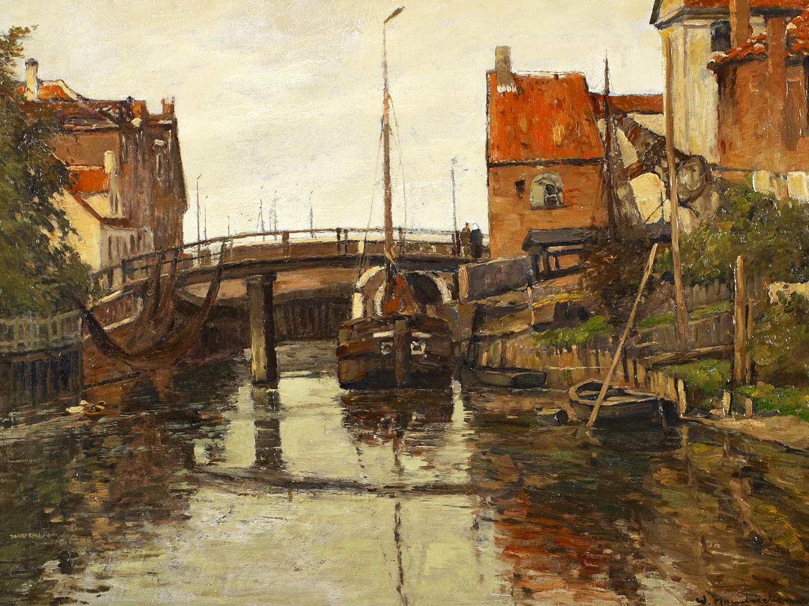 Wilhelm Hambüchen - Fischerboote in der Gracht