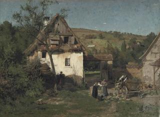 Wilhelm Hasemann - Daily activities near a farm