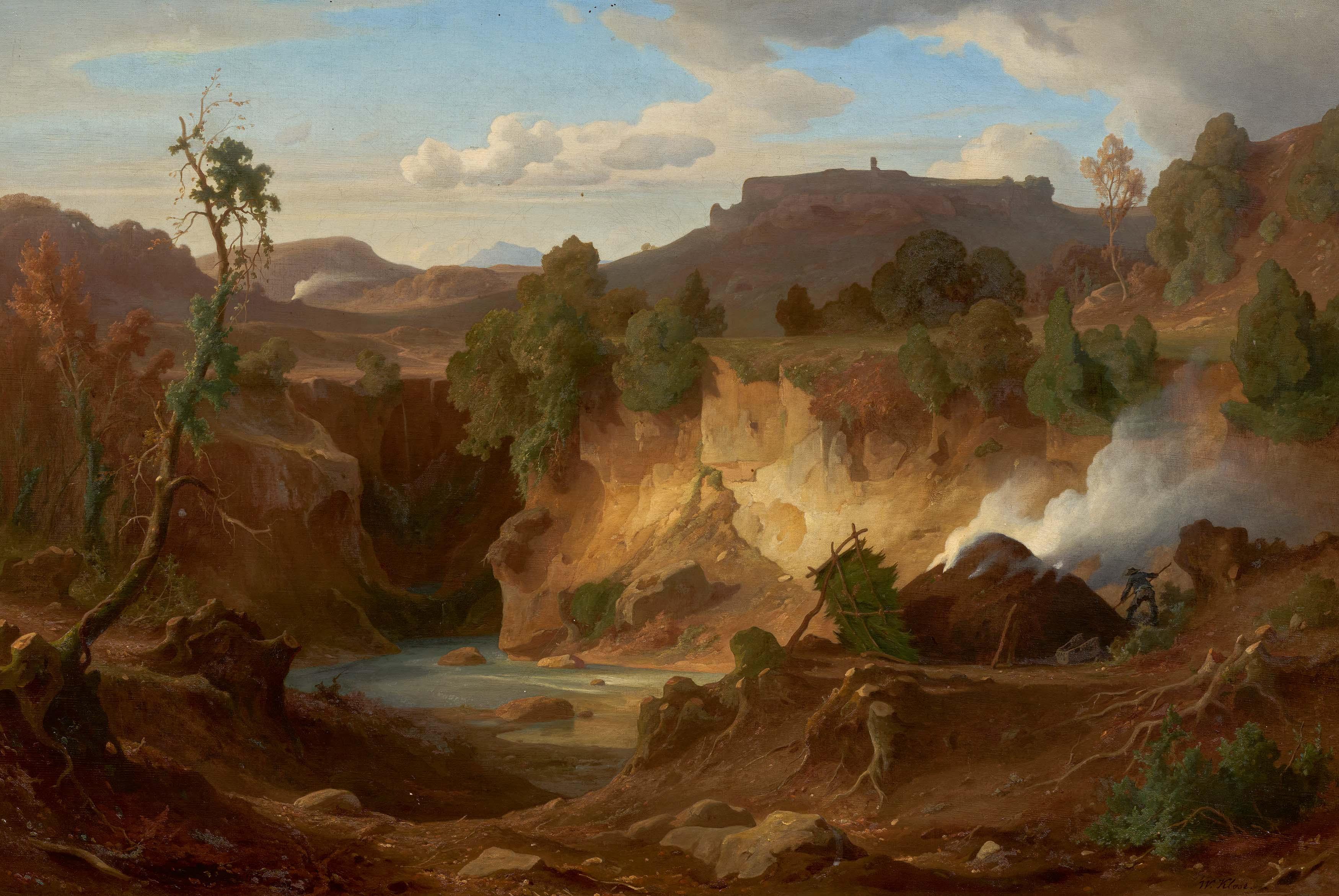 Wilhelm Klose - Felsenlandschaft in den Albaner Bergen bei Rom.