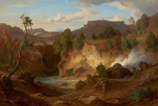 Wilhelm Klose - Felsenlandschaft in den Albaner Bergen bei Rom.