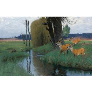 Wilhelm Kuhnert - German Bleak Spring Morning