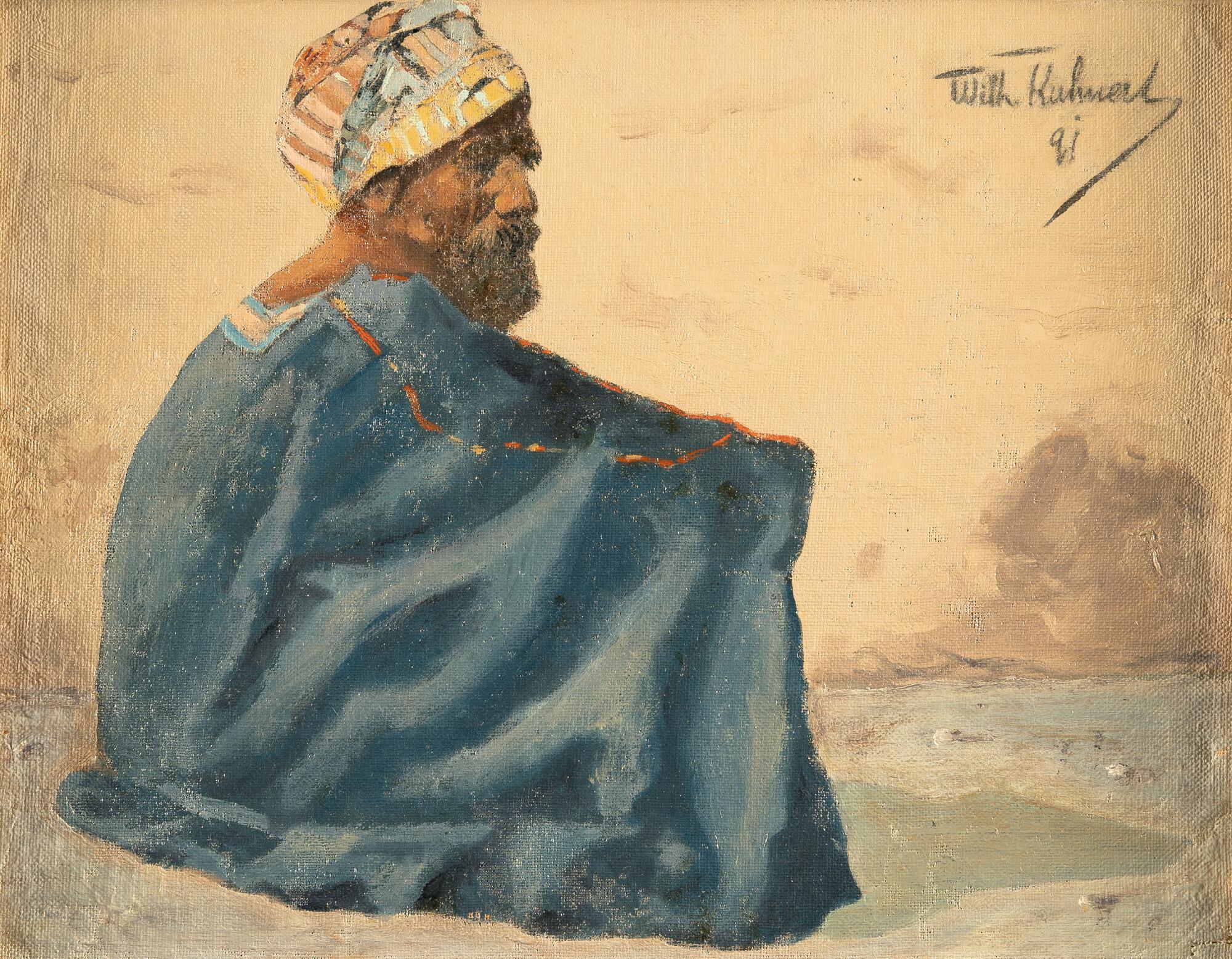 Wilhelm Kuhnert - Sitzender Beduine