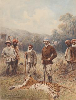 Wilhelm Kuhnert - Tigerjagd, Indien