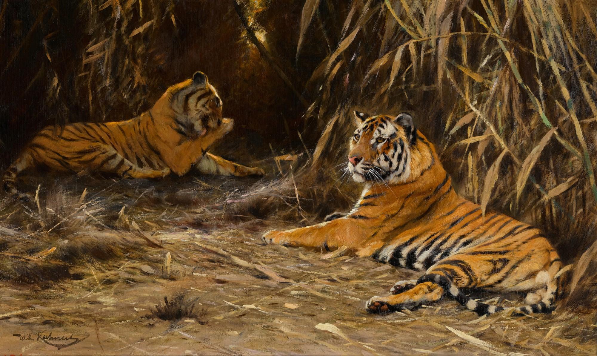 Wilhelm Kuhnert - Tigers in the Jungle