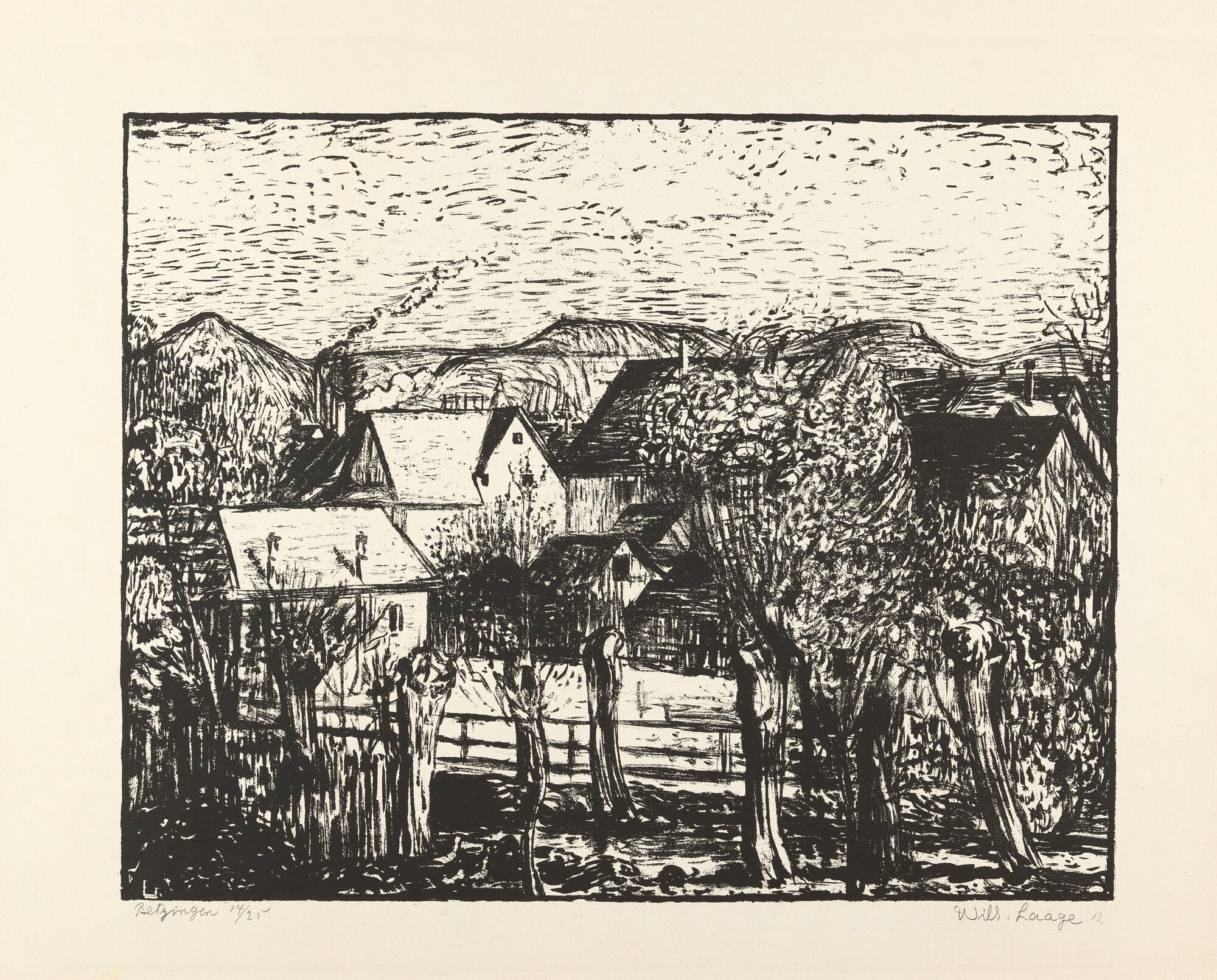 Wilhelm Laage - 2 Bll.: „Die Berge“ – „Betzingen“