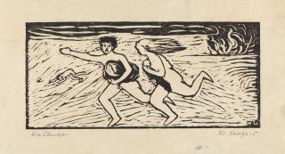 Wilhelm Laage - 4 Bll.: „Die Flucht“