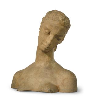 Wilhelm Lehmbruck - Büste Der Knienden (Geneigter Frauenkopf) (Bust Of A Kneeling Woman (Tilted Head))