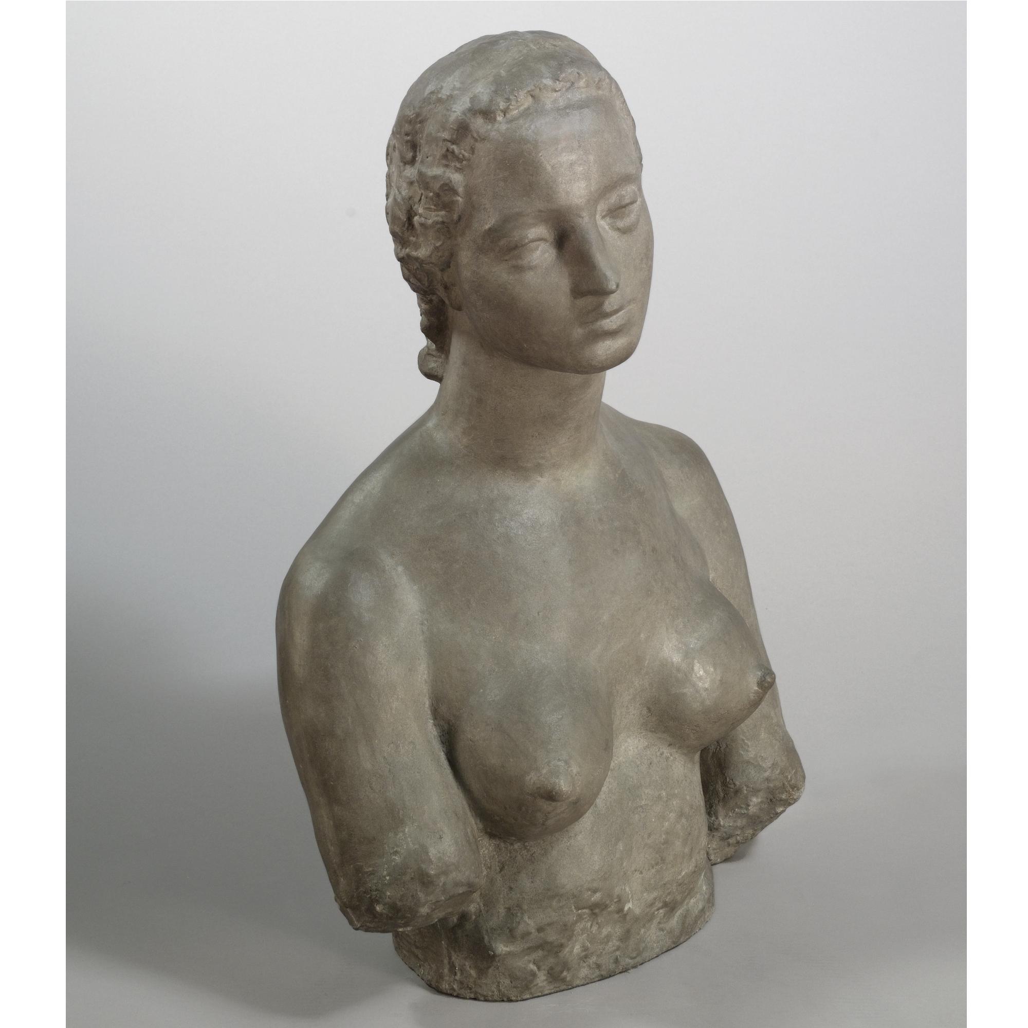 Wilhelm Lehmbruck - Frauenbüste (Büste Frau L.) (Bust Of A Woman, Bust Frau L.)