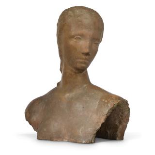 Wilhelm Lehmbruck - Kopf Der Schreitenden (Mädchenkopf Sich Wendend) (Pensive Girl (Girl With Head Turning))