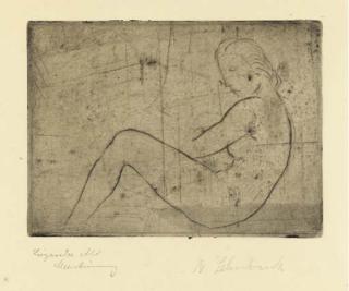 Wilhelm Lehmbruck - Ruhendes Madchen (Meeresstimmung) (Petermann 4)