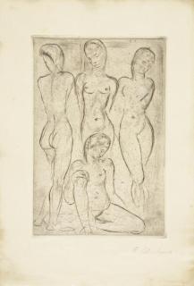 Wilhelm Lehmbruck - Vier Frauen (drei stehend, eine sitzend)