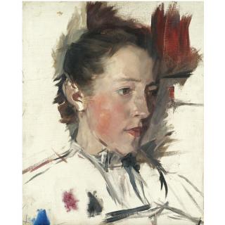 Wilhelm Leibl - German Bauernmädchen (Farm Girl)