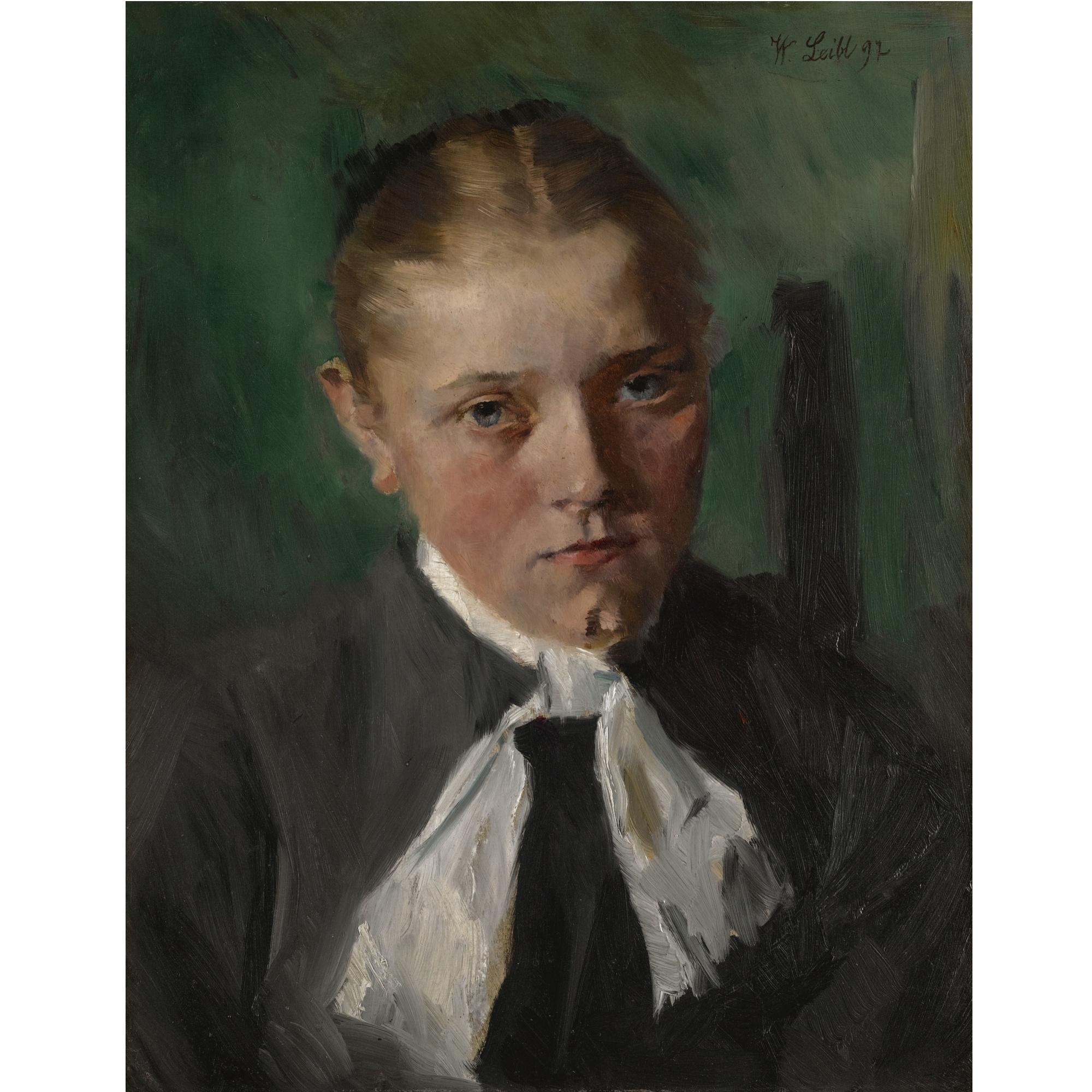 Wilhelm Leibl - German bauernmädchen (Peasant Girl)