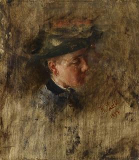 Wilhelm Leibl - Mädchenkopf - die sogenannte Malresl