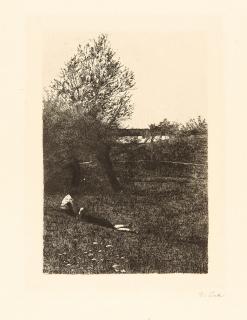 Wilhelm Leibl - Wiese mit Kindern (La dolce far niente).